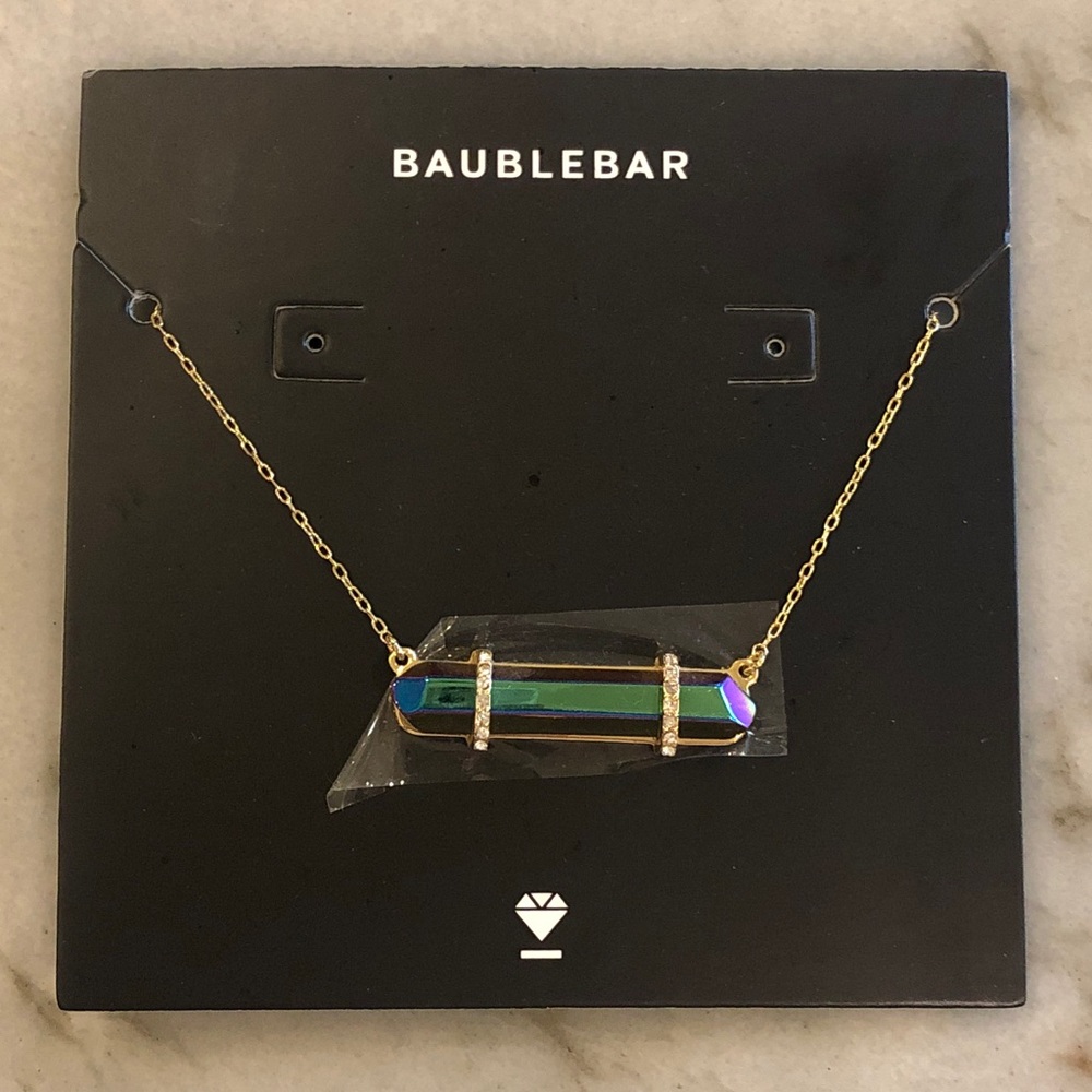 BaubleBar | Stone Necklace with Gold Chain